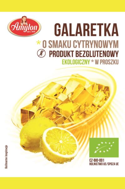 Galaretka o smaku cytrynowym, BIO 40g Amylon