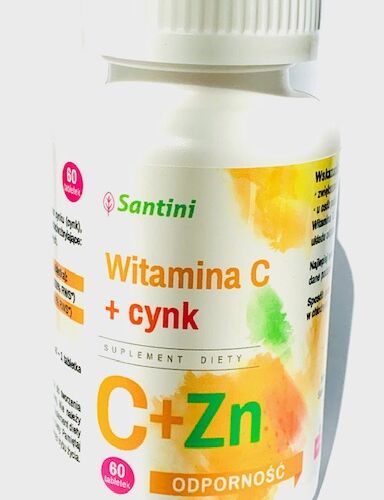 Witamina C + Cynk, 60 tabletek Santini